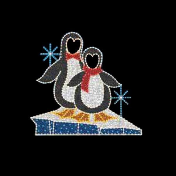5β² Penguin Double Look Through On Iceberg - 2D from Holiday Light Supplies, Ontario