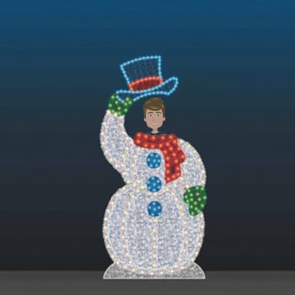 5.5' Snowdaddy Tipping Hat - 2D from Holiday Light Supplies, Ontario