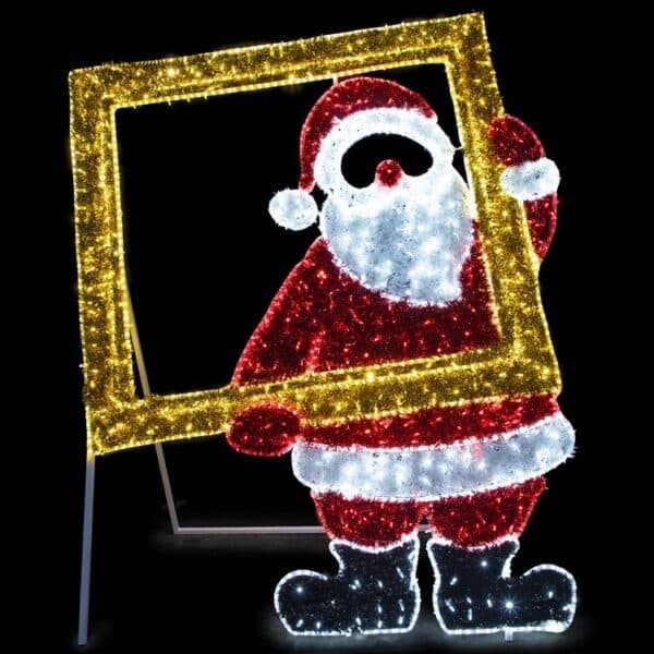 7β² 2D Santa w/ Photo Frame β Photo Op Display - 2D from Holiday Light Supplies, Ontario