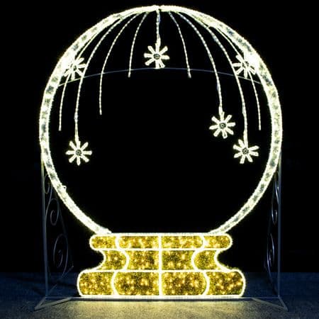 9' 2D Snow Globe Photo Op Frame - 2D from Holiday Light Supplies, Ontario