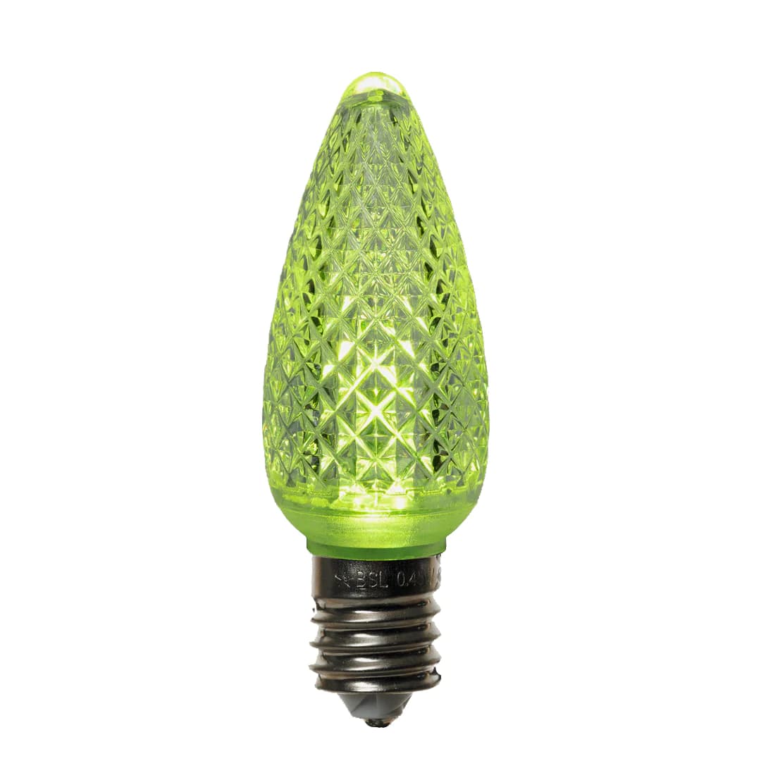 C9 FACETED BULB, LIME - New Products from Holiday Light Supplies, Ontario