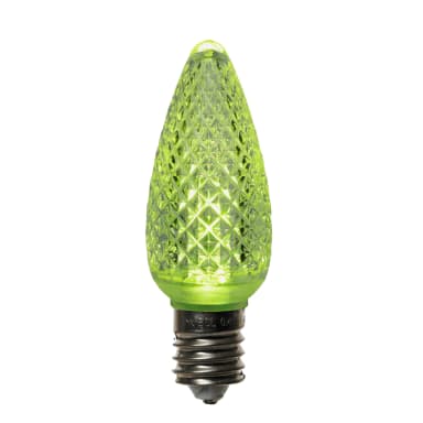 C9 FACETED BULB, LIME - New Products from Holiday Light Supplies, Ontario