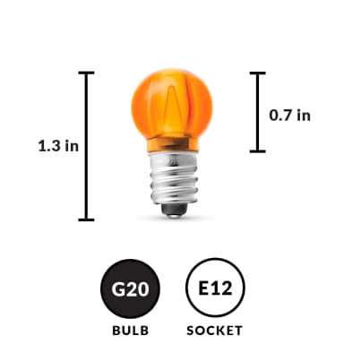 G20 Smooth Bulb - Super Bright Globe Lights G20 from Holiday Light Supplies, Ontario