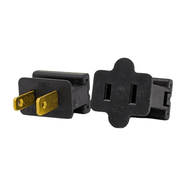 SPT2 Vampire Plug/Gilbert Plug (5 pack), Black - Extension Cords and Wire from Holiday Light Supplies, Ontario