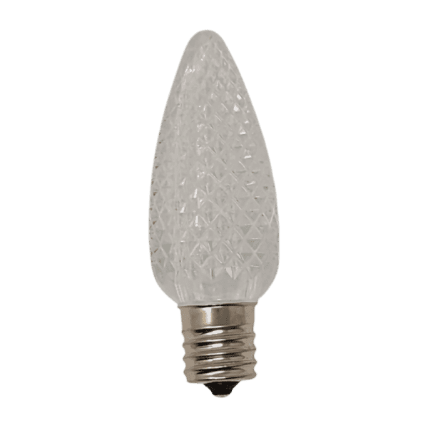 C9 Faceted Bulb, GOLD WHITE - Large Strawberry Lights - C9 from Holiday Light Supplies, Ontario