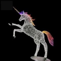 Standing Unicorn 7.2′ x 1.3′ x 6.6′ - Animals from Holiday Light Supplies, Ontario