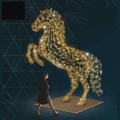 Horse Standing Up 6.6′ x 1.3′ x 8.2′ - Animals from Holiday Light Supplies, Ontario