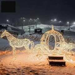 Single Horse with a Carriage 16.4′ x 4.9′ x 7.5′ - Animals from Holiday Light Supplies, Ontario