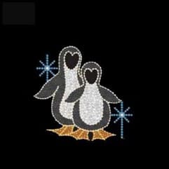 Duo Penguin Photo – Op 6.6′ x 6.6′ - Animals from Holiday Light Supplies, Ontario