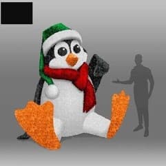Sitting Penguin 5.9' x 3.6' x 6.6' - Animals from Holiday Light Supplies, Ontario