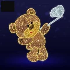 Teddy Bear with a Camera 4.9′ x 4.9′ - Animals from Holiday Light Supplies, Ontario