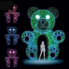 Colourful Polar Bear – Photo-Op 5.9′ x 4.9′ x 11.2′ - Animals from Holiday Light Supplies, Ontario