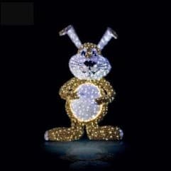 Standing Rabbit 3′ x 1.1′ x 4.4′ - Animals from Holiday Light Supplies, Ontario