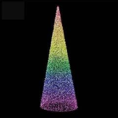 Colourful Christmas Tree 8.2′ x 8.2′ x 16.4′ - Trees from Holiday Light Supplies, Ontario