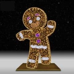 Standing Gingerbread 5.7' x 2' x 9.2' - 2D from Holiday Light Supplies, Ontario