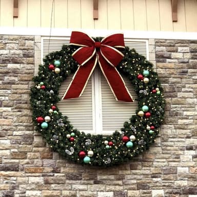 5' Building Front Wreaths - Garlands and Wreathes from Holiday Light Supplies, Ontario
