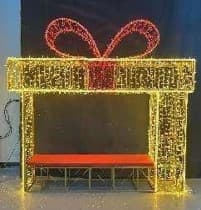 7.5Ⲡ3D Christmas Present Sitting Bench - 3D from Holiday Light Supplies, Ontario