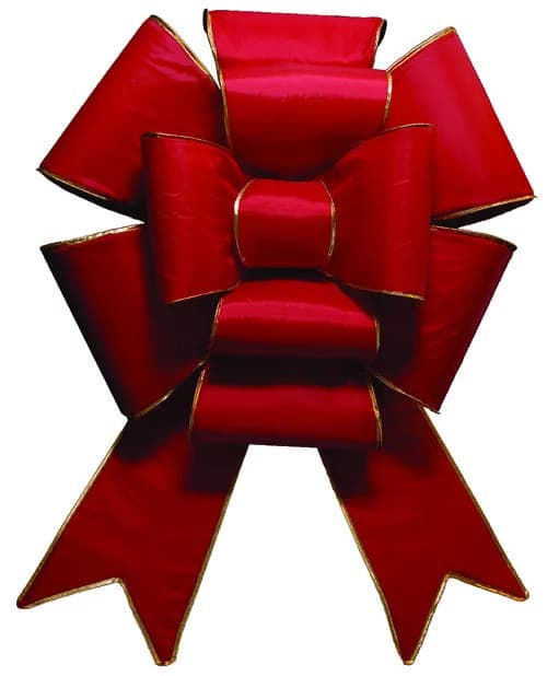 Red Multi-Loop Puff Bow — commercial Christmas lighting from Holiday Light Supplies
