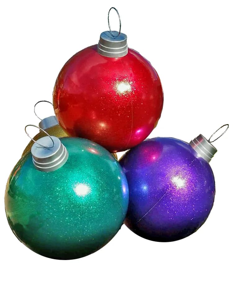 4-Ball Giant Ornament Stack — commercial Christmas lighting from Holiday Light Supplies