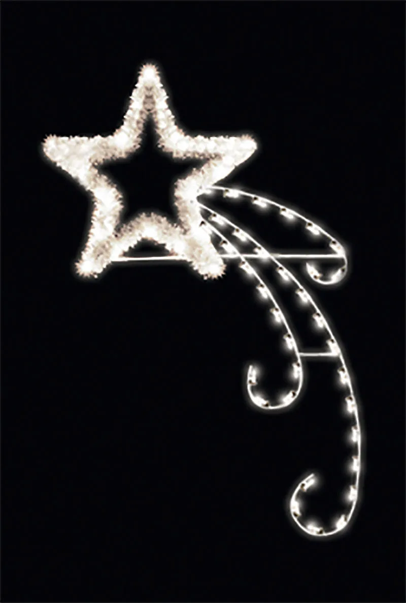7 ft LED Shooting Star Pole Mount — commercial Christmas lighting from Holiday Light Supplies