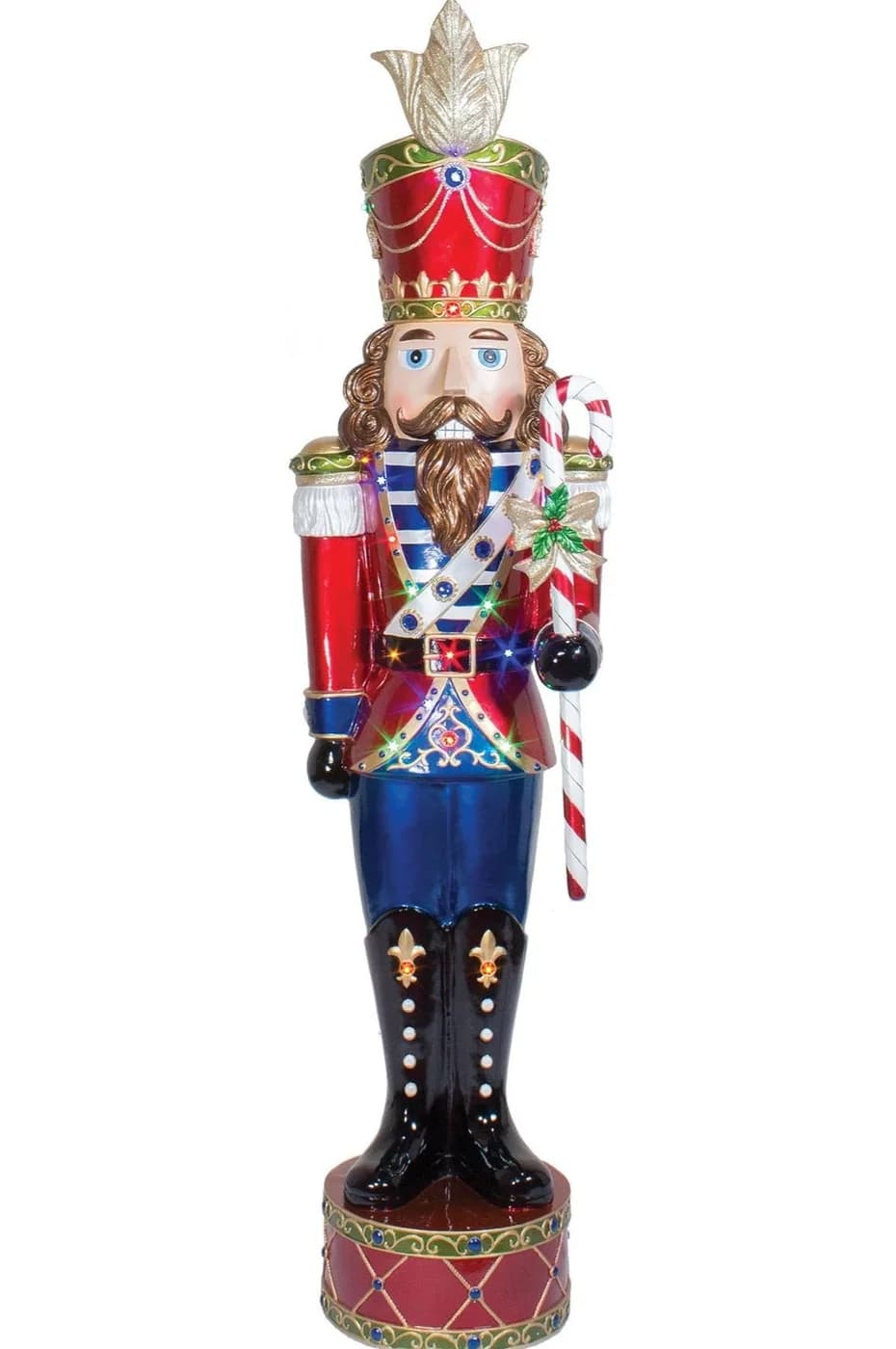 Lit Jewelled Nutcracker — 75.5 in — commercial Christmas lighting from Holiday Light Supplies