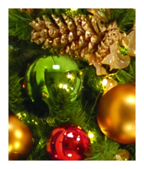 Classic Decorated Garland — Pre-Lit, 10 ft x 14 in — commercial Christmas lighting from Holiday Light Supplies