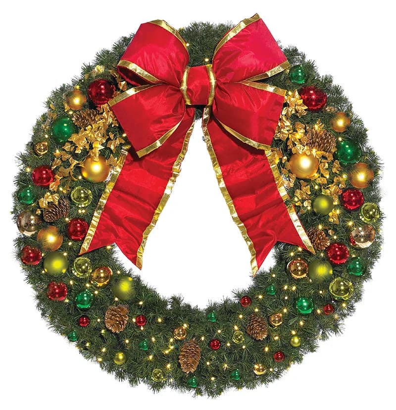 Wreaths & garland — commercial Christmas lighting from Holiday Light Supplies