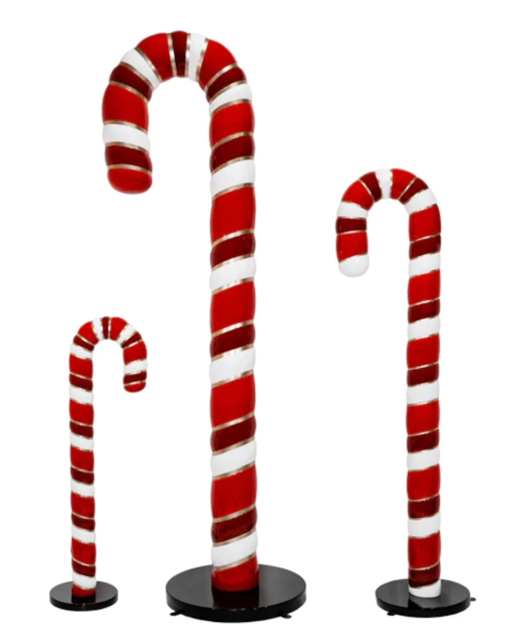 Giant Fiberglass Candy Cane Prop — commercial Christmas lighting from Holiday Light Supplies