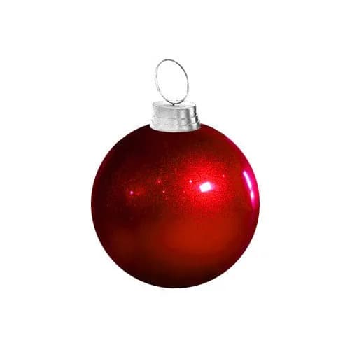 Giant Glitter Fiberglass Ornament — commercial Christmas lighting from Holiday Light Supplies