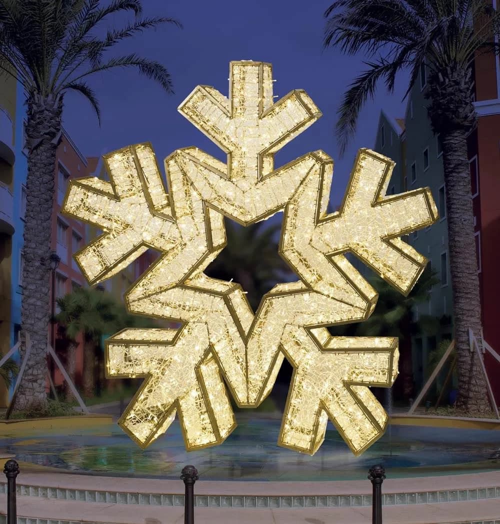 Giant Illuminated Snowflake Prop — 6.5 ft — commercial Christmas lighting from Holiday Light Supplies