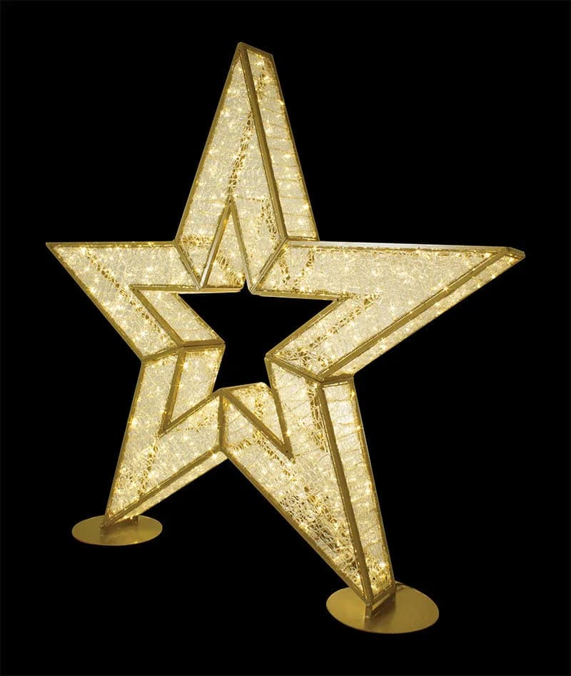 Giant LED Lit Star Display — commercial Christmas lighting from Holiday Light Supplies