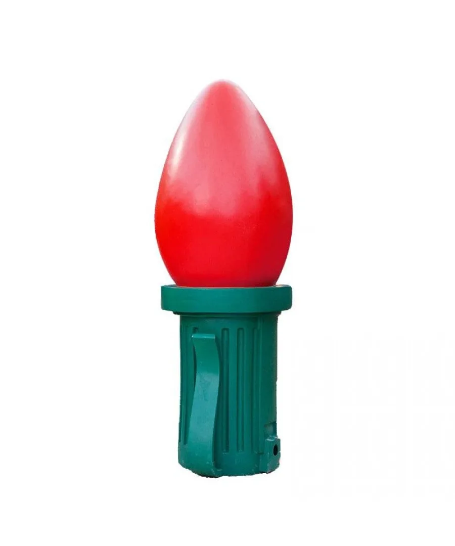 Giant Fiberglass Christmas Light Bulb — 6 ft — commercial Christmas lighting from Holiday Light Supplies