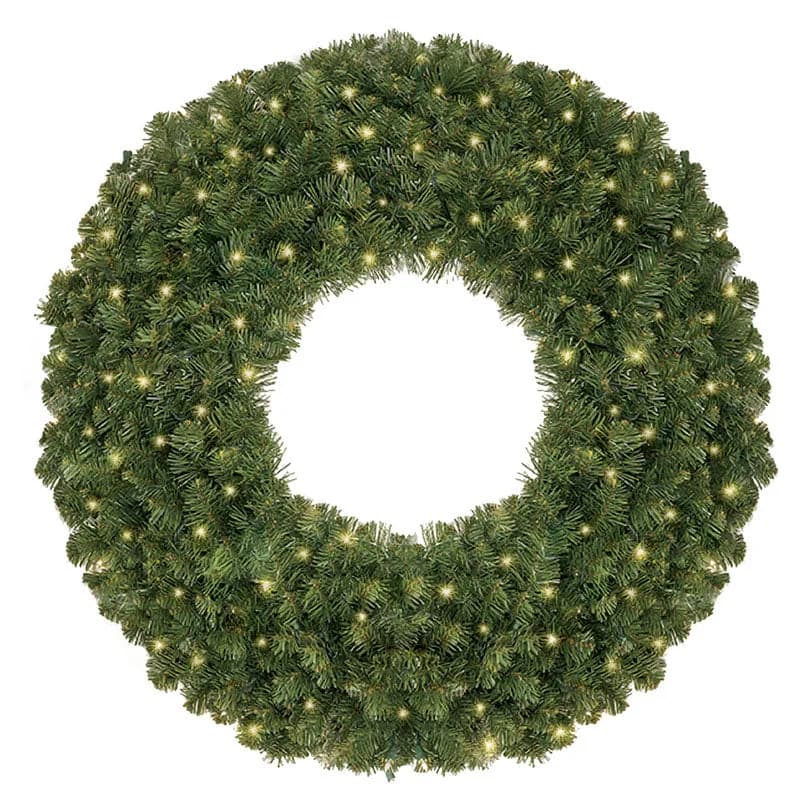 Olympia Pine Wreath — Pre-Lit — commercial Christmas lighting from Holiday Light Supplies