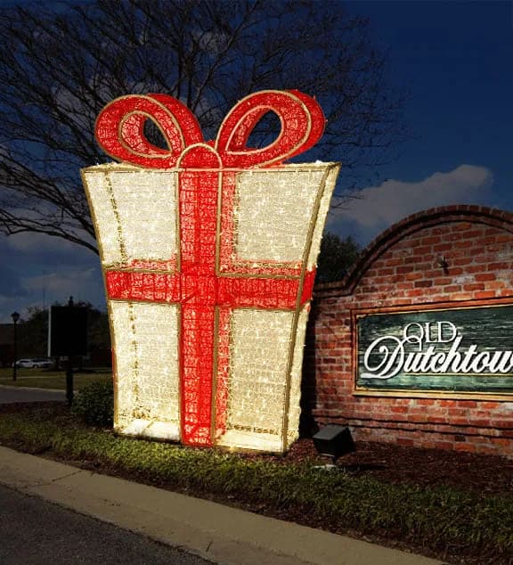 Regal LED Illuminated Gift Box — commercial Christmas lighting from Holiday Light Supplies