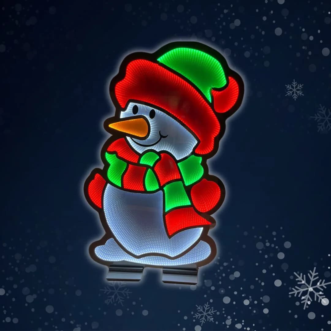 Infinity Snowman — commercial Christmas lighting from Holiday Light Supplies