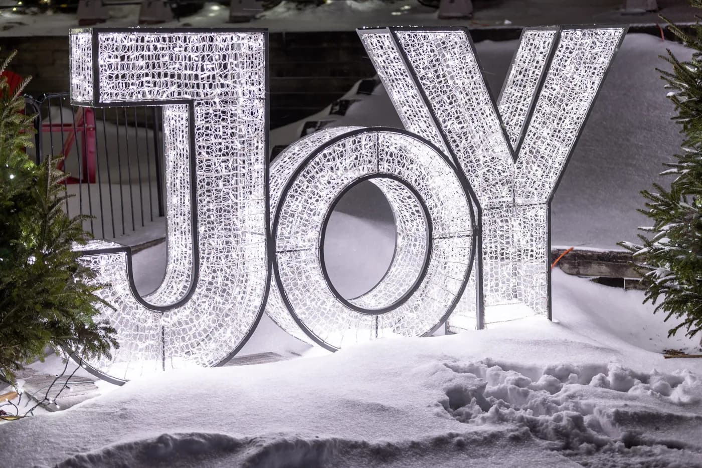 JOY 3D Sign — commercial Christmas lighting from Holiday Light Supplies