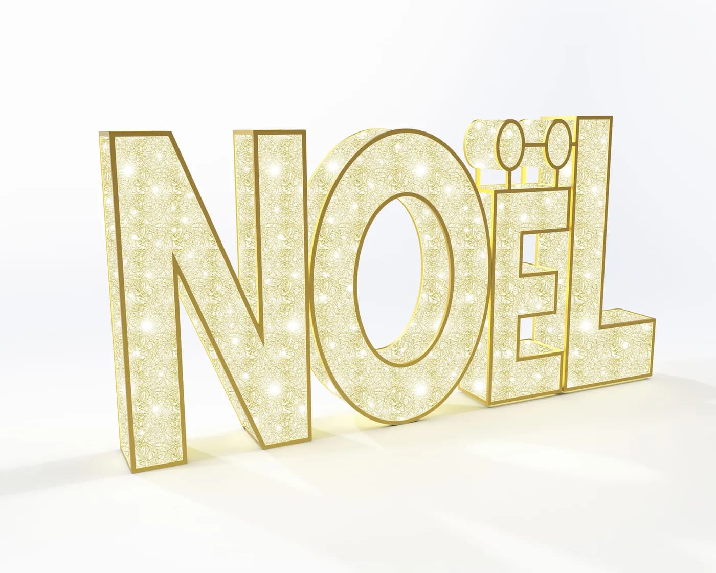 NOËL 3D Sign — commercial Christmas lighting from Holiday Light Supplies