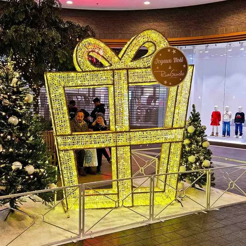 Oakdale 3D Gift Box — commercial Christmas lighting from Holiday Light Supplies