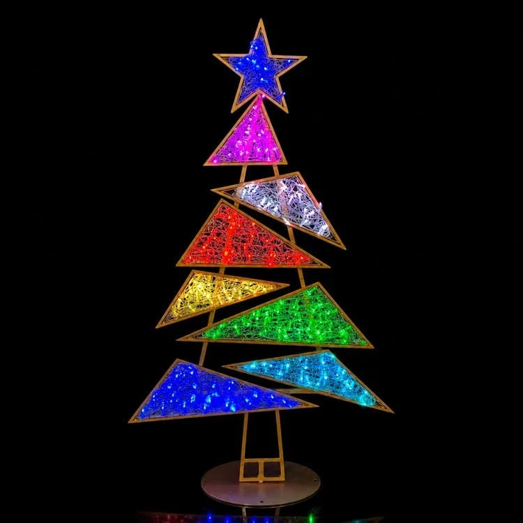 10' 2D RGB Tree — commercial Christmas display from Holiday Light Supplies