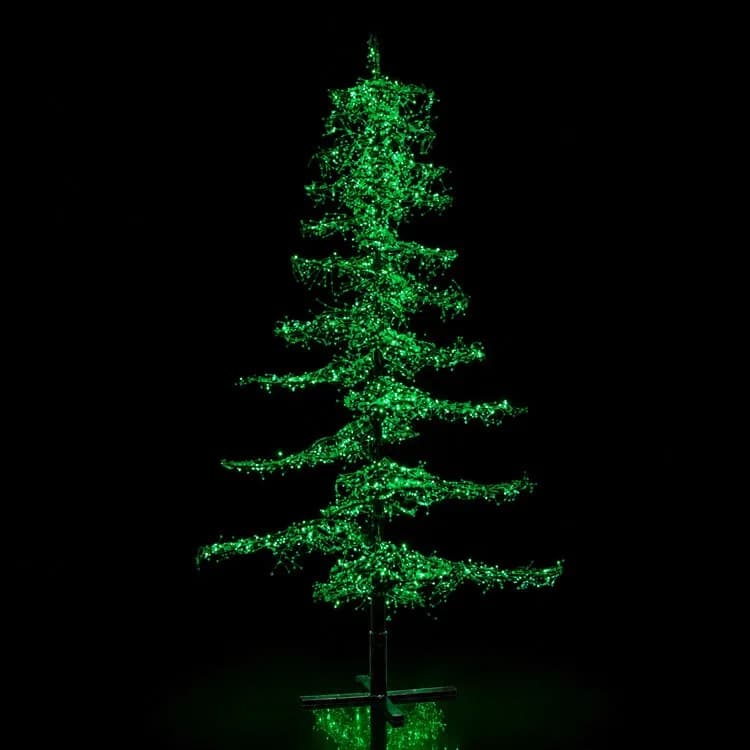 11' Ice Sculpture Christmas Tree - Green — commercial Christmas display from Holiday Light Supplies