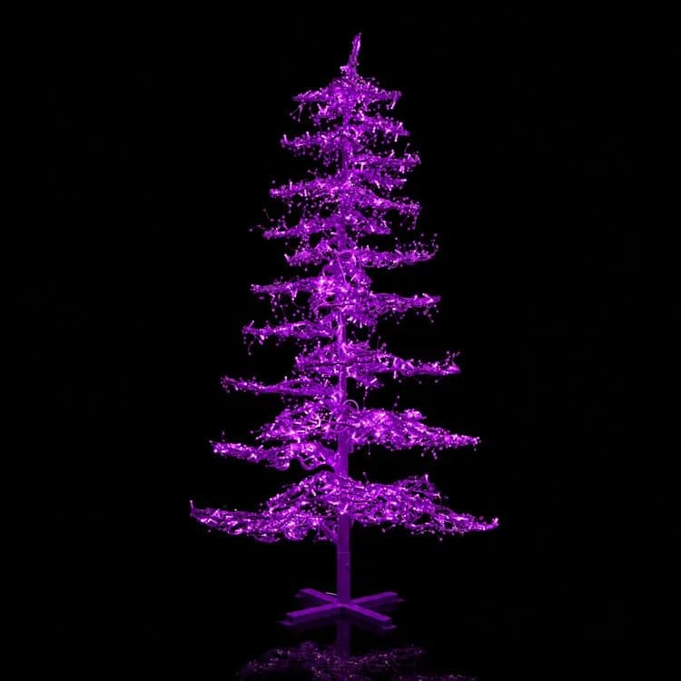 11' Ice Sculpture Christmas Tree - Purple — commercial Christmas display from Holiday Light Supplies