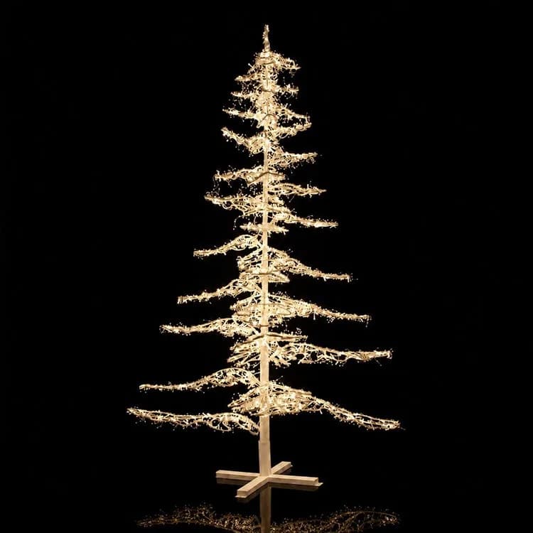 11' Ice Sculpture Christmas Tree - Warm White — commercial Christmas display from Holiday Light Supplies