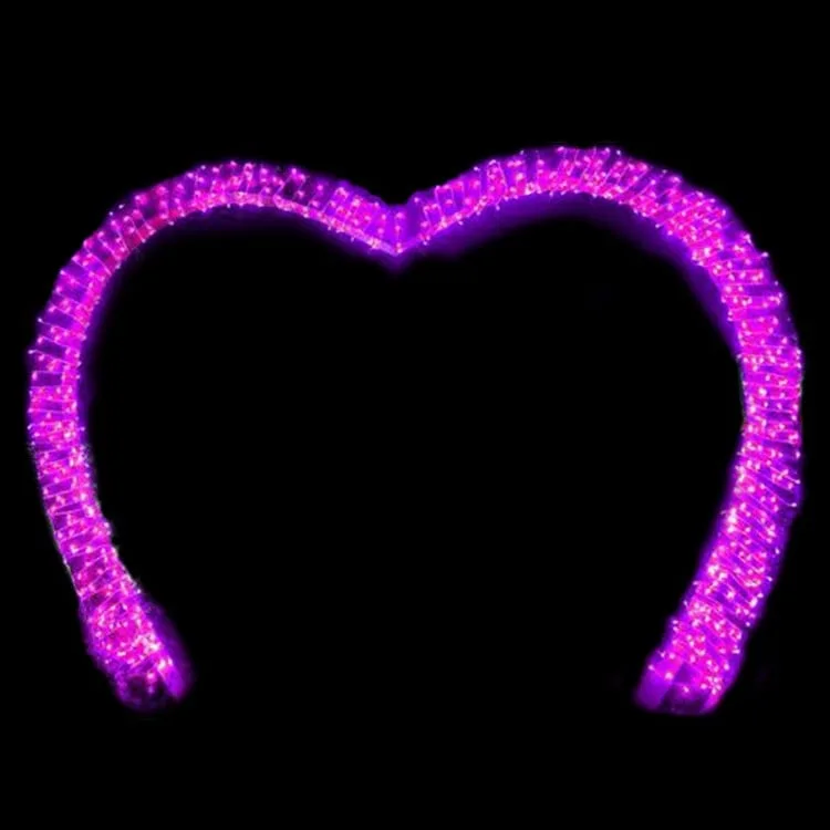 12' LED Heart Photo Op Display - Pink Twinkle Valentine's Display — commercial Christmas display from Holiday Light Supplies