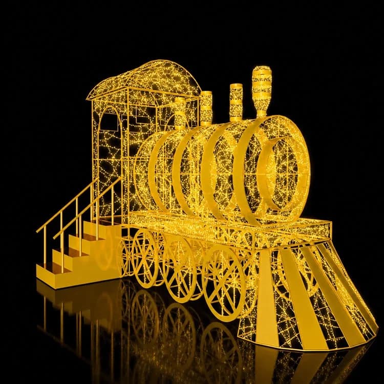 3D Train — commercial Christmas display from Holiday Light Supplies