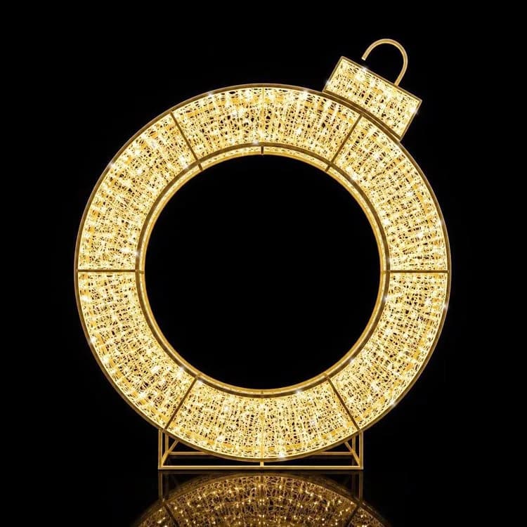 4' 3D LED Ring - Warm White — commercial Christmas display from Holiday Light Supplies