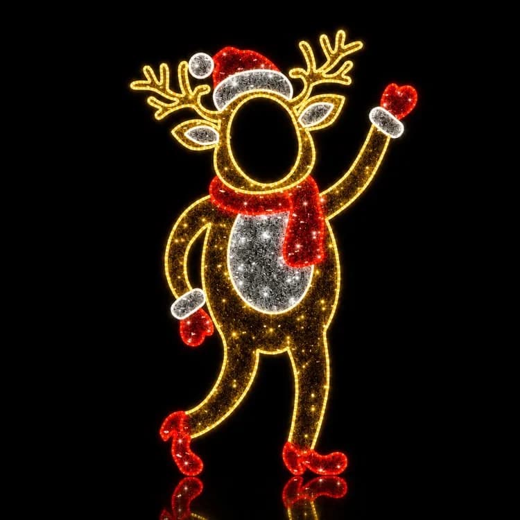 6' 2D LED Mama Deer - Photo Op Display — commercial Christmas display from Holiday Light Supplies