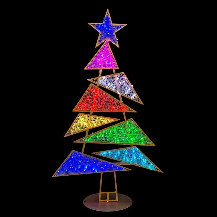 6' 2D RGB Tree — commercial Christmas display from Holiday Light Supplies
