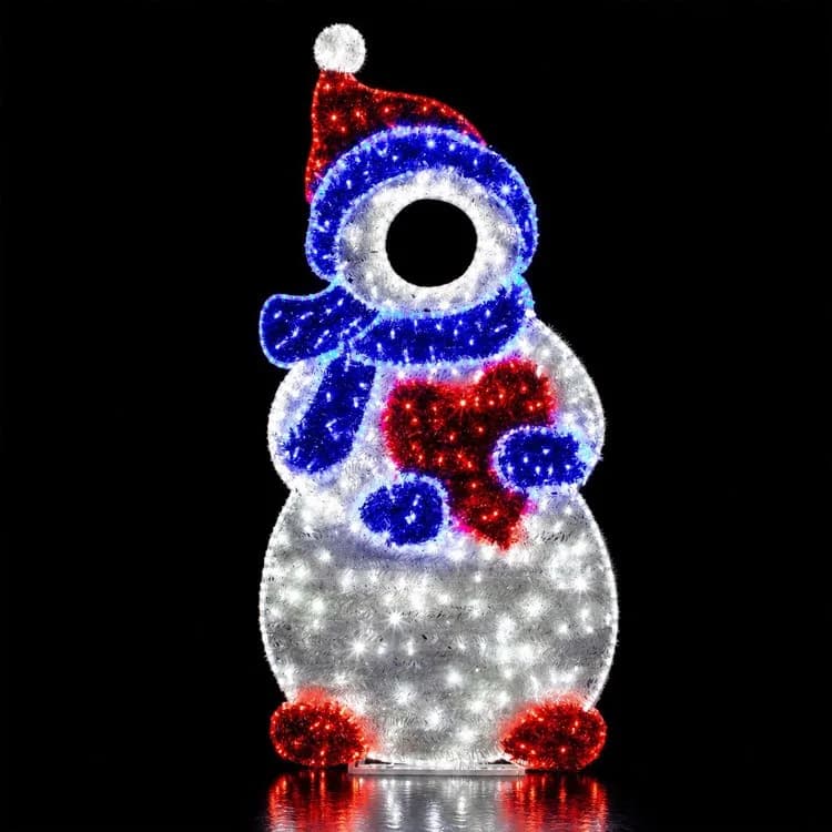 6.5' 2D LED Mother Snowy - Photo Op Display — commercial Christmas display from Holiday Light Supplies