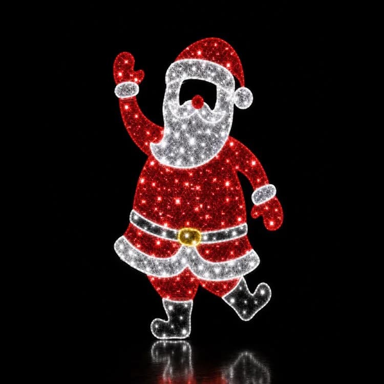 6.5' 2D LED Santa - Photo Op Display — commercial Christmas display from Holiday Light Supplies