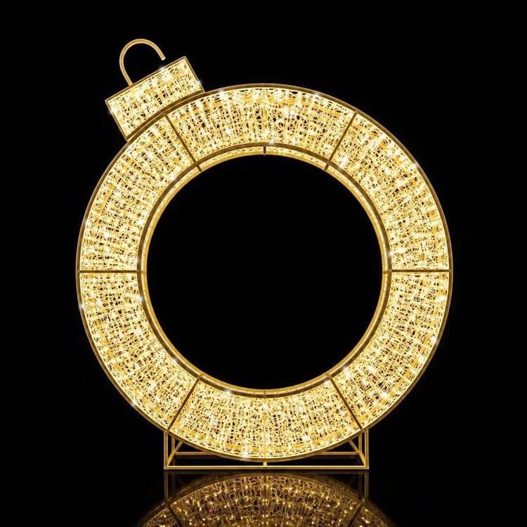 7' 3D LED Ring - Warm White — commercial Christmas display from Holiday Light Supplies